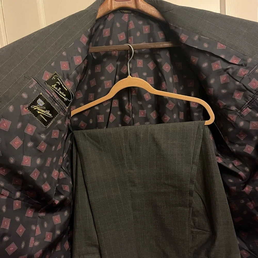 Full Pin Strip grey suit